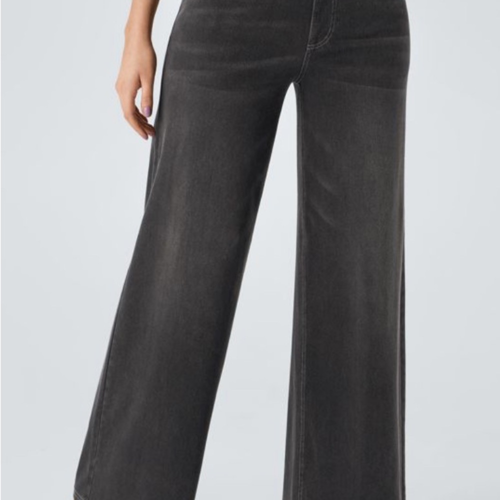 HALARA Black Flare Wide-Leg Jeans High-Rise